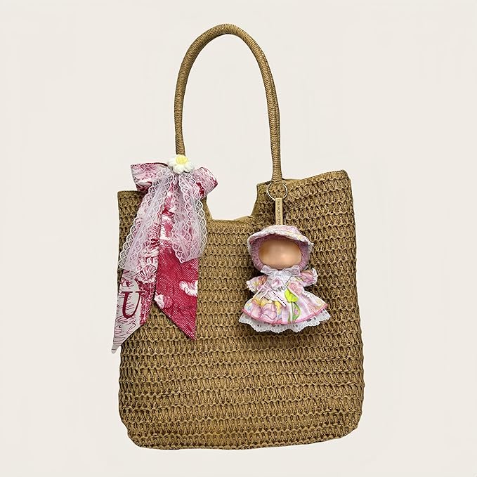 Used for Labubu Doll Outfit Clothes Designer Set,Compatible with Labubu Clothe Accessories for Doll (Pink tulip-0425)