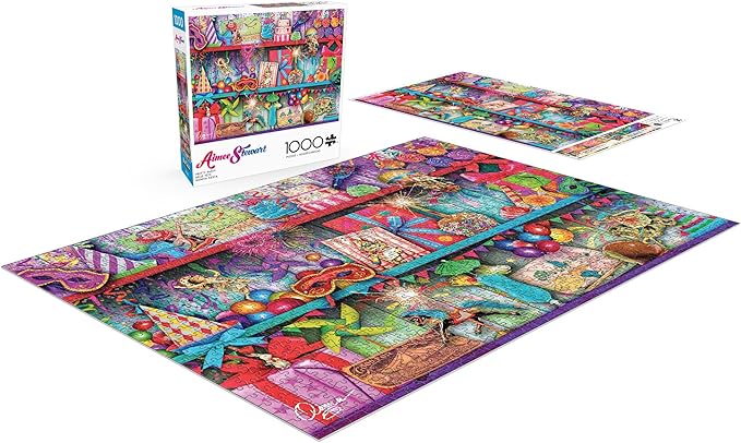 Buffalo Games - Aimee Stewart - Pretty Party - 1000 Piece Jigsaw Puzzle for Adults -Challenging Puzzle Perfect for Game Nights - Finished Size is 26.75 x 19.75