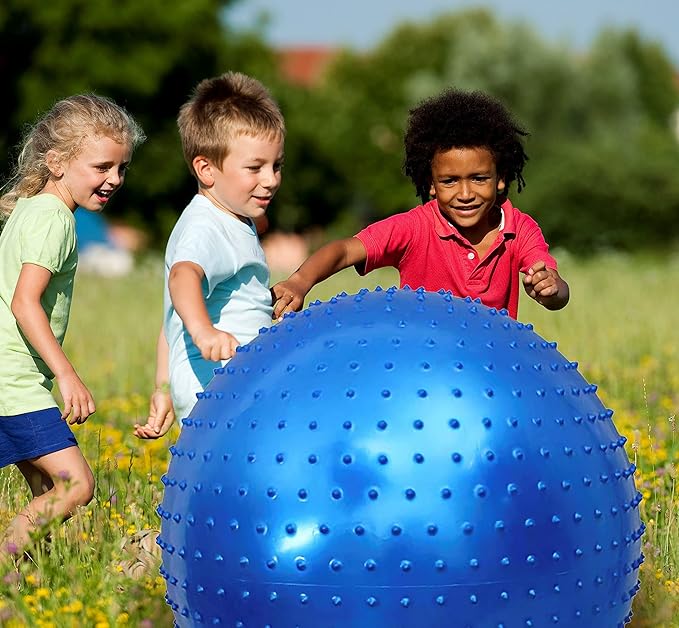 Large Sensory Massage Ball for Kids, 33.5" 85CM Bouncy Exercise Balls for Toddlers, Big Inflatable Toys with Tactile Spikes, Outdoor Giant Yoga Ball, Large Beach Balls