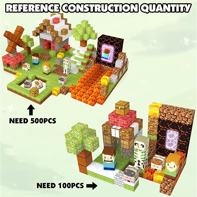 Magnetic Blocks Building Toys Set, Magnetic Building Blocks Kit Magnet Cubes for Boys Girls Ages 3-8, STEM Sensory Construction Toys for Kids Birthday Christmas