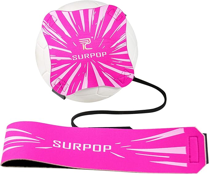 Surpop Soccer/Volleyball/Rugby Trainer, Football Kick Throw Solo Practice Training Aid Control Skills Adjustable Waist Belt for Kids Adults