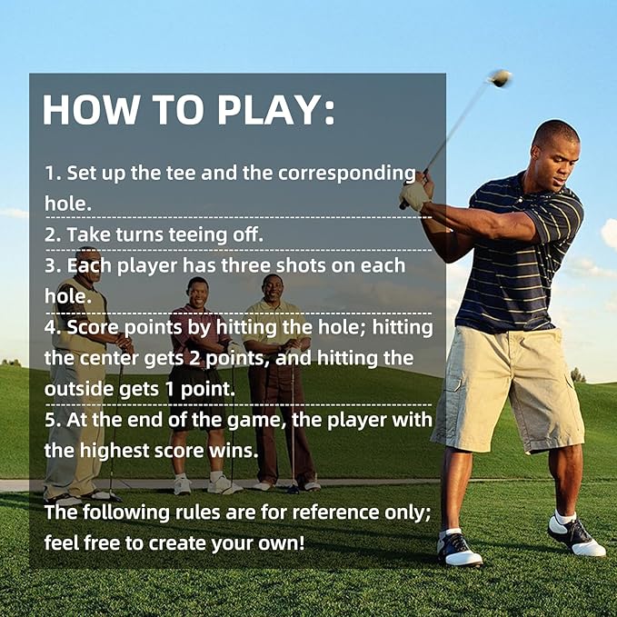 SJEhome Upgraded 6 Hole Backyard Game Golf – Backyard Yard Practice for Outdoor Indoor, for Beach, Yard, Park, Lawn (Upgraded Game Golf)