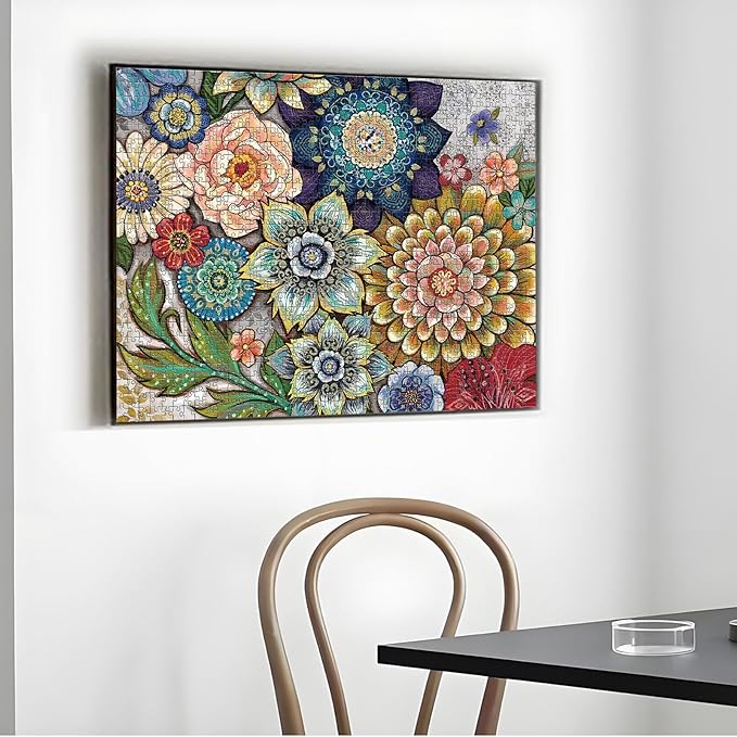 1000 Piece Jigsaw Puzzles for Adults Teens Kids - Fine Art Challenging, Mandala 1000Pcs Puzzle, Family Game Gift, Size 27"x20"