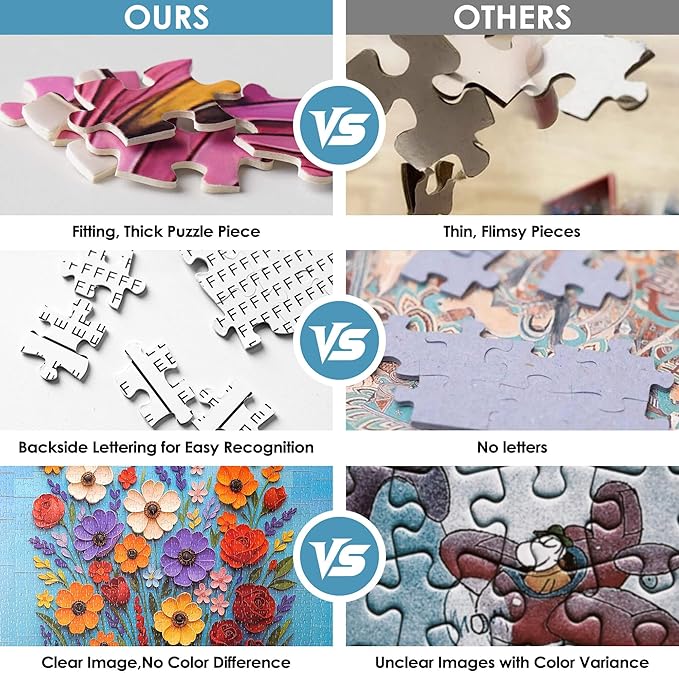 Flower Jigsaw Puzzles for Adults 1000 Pieces,Mosaic Flower Puzzle,Impossible Puzzle, Nature Plant Puzzle, Spring Floral, Interlock Perfectly No Dust,Home Decor,Gifts for Friend Parents(27.5x19.6 in)