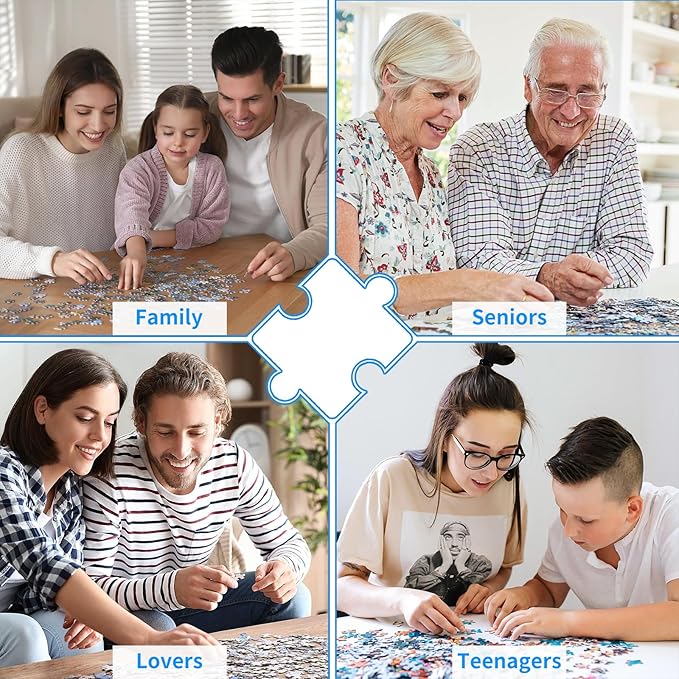 1000 Piece Puzzle for Adults, Mountain Waterfall Jigsaw Puzzles 1000 Pieces with Letters on Back, Impossible Hard Puzzles for Adults Seniors Teens Challenging Gift, Finished Size 27.6 x 19.7 inches