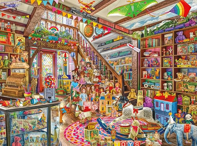 Buffalo Games – Aimee Stewart - Toy Shoppe - 1000 Piece Jigsaw Puzzle - Colorful Puzzles – Precision-Cut Pieces, Beautiful Artwork, and Hours of Relaxing Fun
