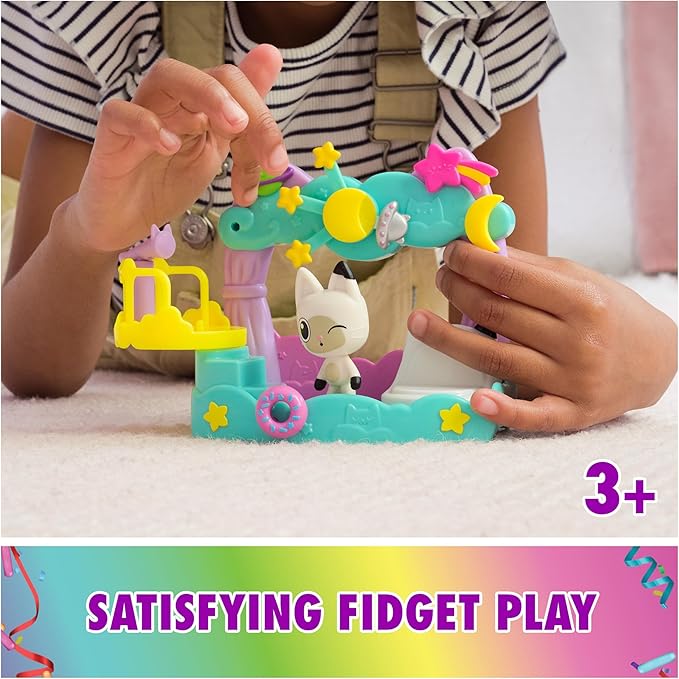 Gabby’s Dollhouse, Pandy Paws Dreamy Balcony Playset, 8-Pieces with Toy Figures, Doll House Accessories & Sensory Play, Kids Toys for Girls & Boys 3+