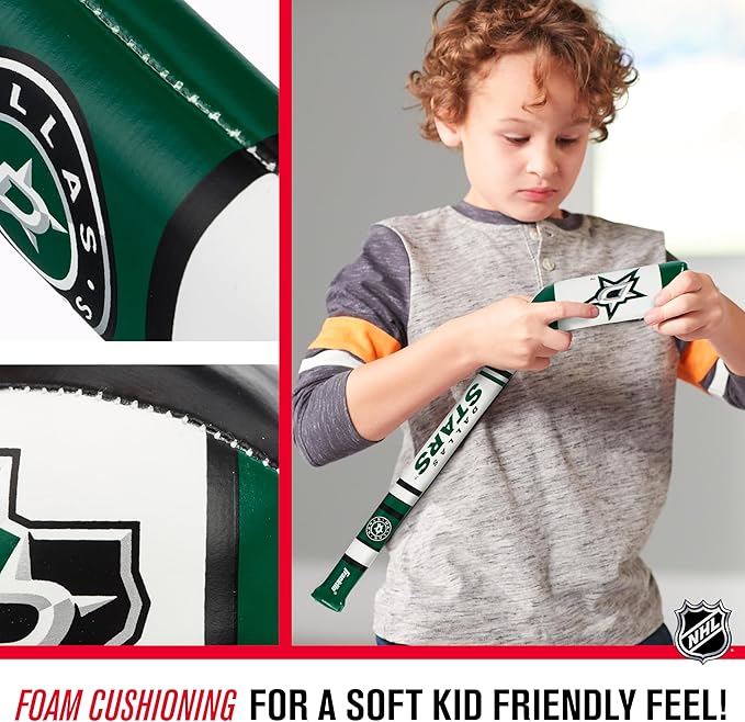 Franklin Sports NHL Team Mini Soft Hockey Stick Set - NHL Team Soft Foam Mini Hockey Stick and Ball - Great Toy for Kids