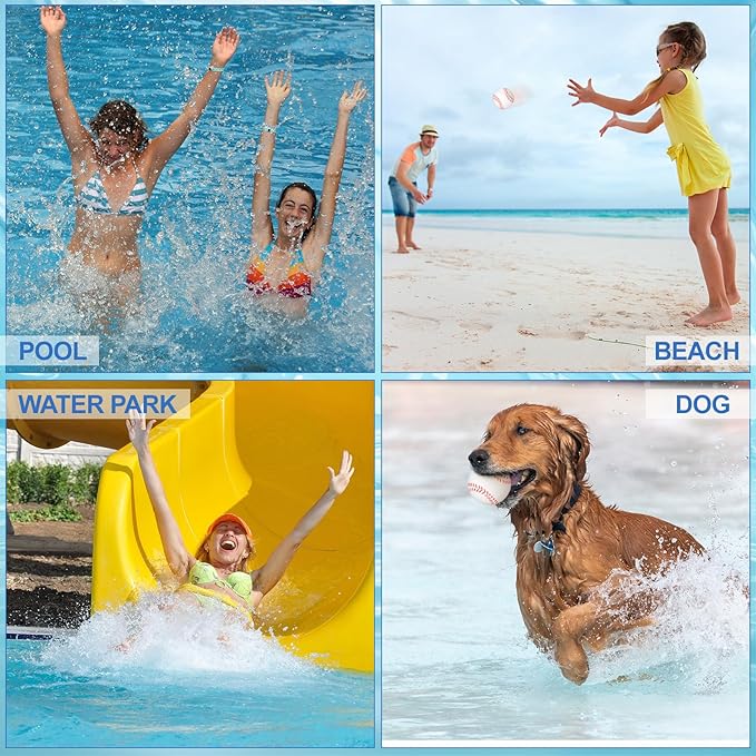 3 Pcs Water Skipping Balls Water Bouncing Ball 2.2 Inch Bounce Beach Ball Pool Accessories Gift for Outdoor Games Swimming Activities