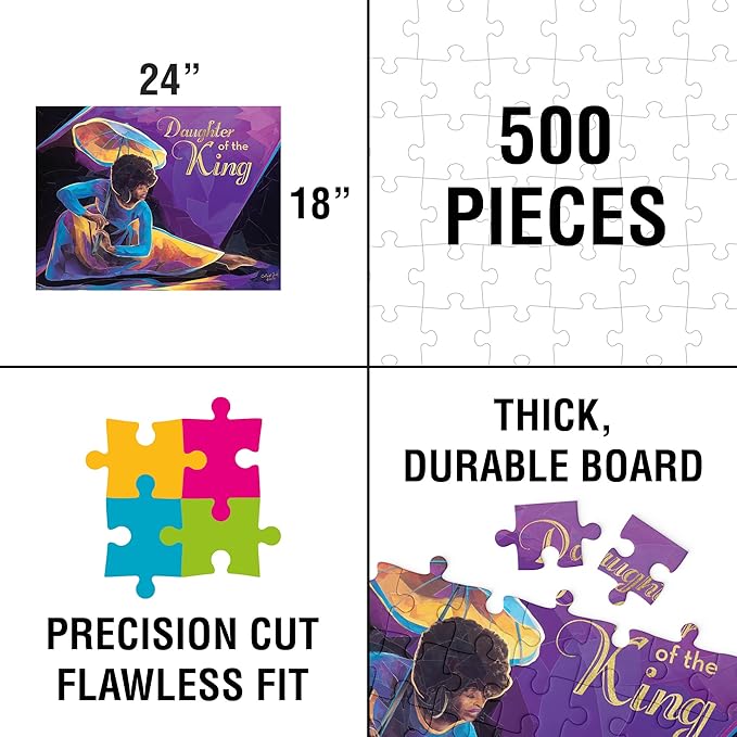 African American Expressions - Praise Dancer with Umbrella Puzzle – 500-Piece African American Jigsaw Puzzle for Adults | Inspirational Black Women Puzzle