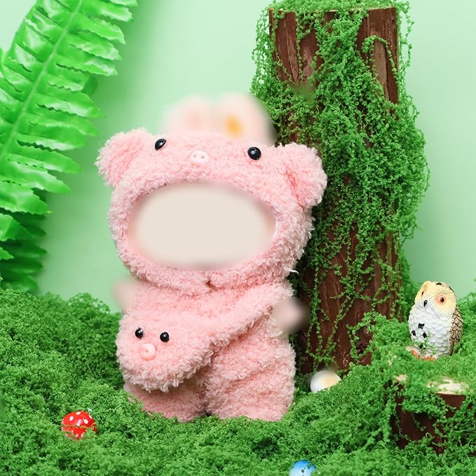Clothes for labubu 17cm Accessories Suit Cute Clothes for Doll Dress up Animal Style Outfits (NO Doll) (Pig)