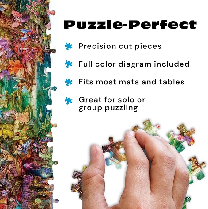 Buffalo Games - Aimee Stewart The Butterfly Ball 1000 Piece Jigsaw Puzzle, Made in USA, Premium Recycled Board, Reference Diagram