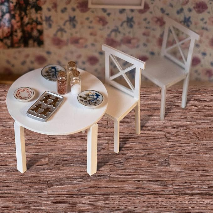 Toyvian 40 Pcs Miniature Dollhouse Flooring: Self Adhesive Floor Peel Boards Stickers, Mini DIY Flooring Wood Grain Tiles Doll House Accessories (Dark Brown)