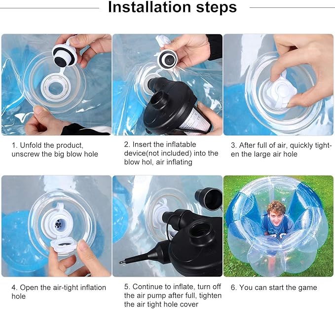 Inflatable Bumper Balls for Adults Human Hamster Balls for Adults Inflatable Lawn Game Ball 0.3mm Ultra-Thick PVC Toys Body Bumpers Ball Full Body for Outdoor Team Gaming Play