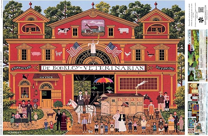 Buffalo Games – 1000 Piece Jigsaw Puzzle - Dr. Bonkley's Family - Charles Wysocki Colorful Puzzle for Adults – Precision-Cut Pieces, Beautiful Artwork, and Hours of Relaxing Fun