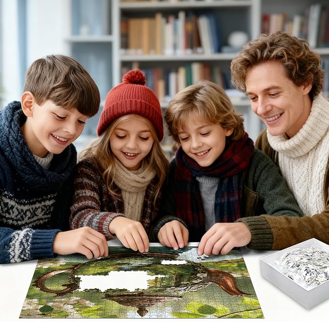 Puzzles for Adults 1024 Pieces Surreal Nature Landscape Print for Boho, Jigsaw Puzzles with HD Poster, Puzzles with Letter Markings, Gift for Family Friends
