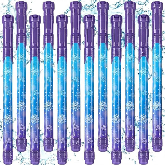 12 Pack Snowflake Water Blaster 15.75 in Snowflake Water Shooter Blasters Gun Party Favors for Kids Summer Outdoor Swimming Pool Backyard Beach Summer Games