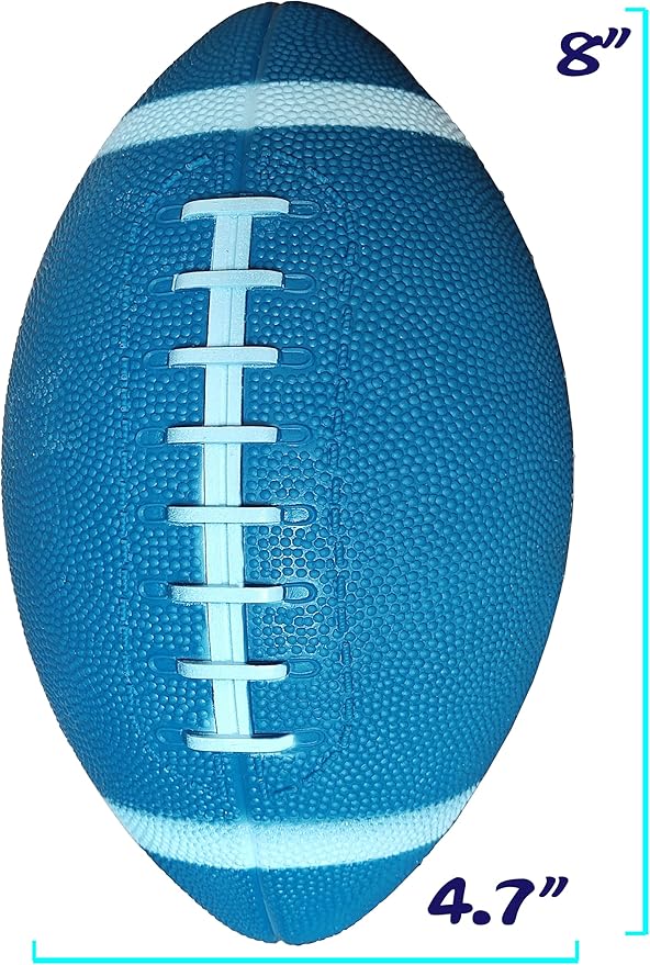 AppleRound 3-Pack 8-Inch Waterproof Footballs for Pool, Beach, & Backyard - Ideal for Water & Land Play - Ball Pump Included, Pee-Wee Junior Size for Kids & Teens