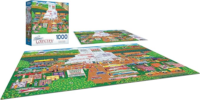 RoseArt - Home Country - County Corner Farmer's Market 1000 Piece Jigsaw Puzzle for Adults