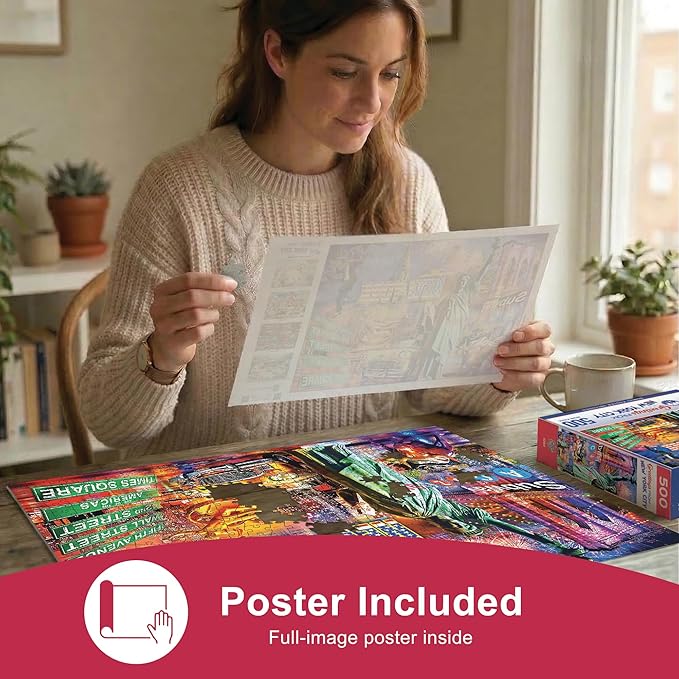 MasterPieces - 550 Piece Jigsaw Puzzle, New York City, Fun for Adults, Family, Kids, 18" x 24"