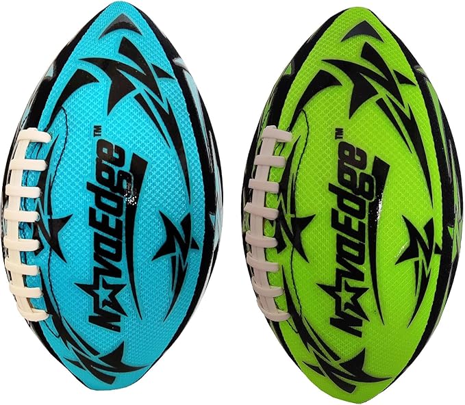 Hydro Water Football - 9.25-Inch Mesh Outer with Rubber Bladder | for All Ages - Pool, Lake, Beach Play | Textured Grip with Real Laces | Includes Pump | Choose 1 or 2 Ball Pack