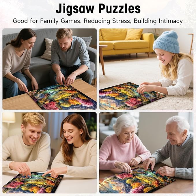 500 Piece Puzzles for Adults, World in a Bottle Landscape Fall Scenery Jigsaw Puzzle, Cardboard Puzzle with Letters on Back for Game Nights & Home Decor, 15×20 Inch