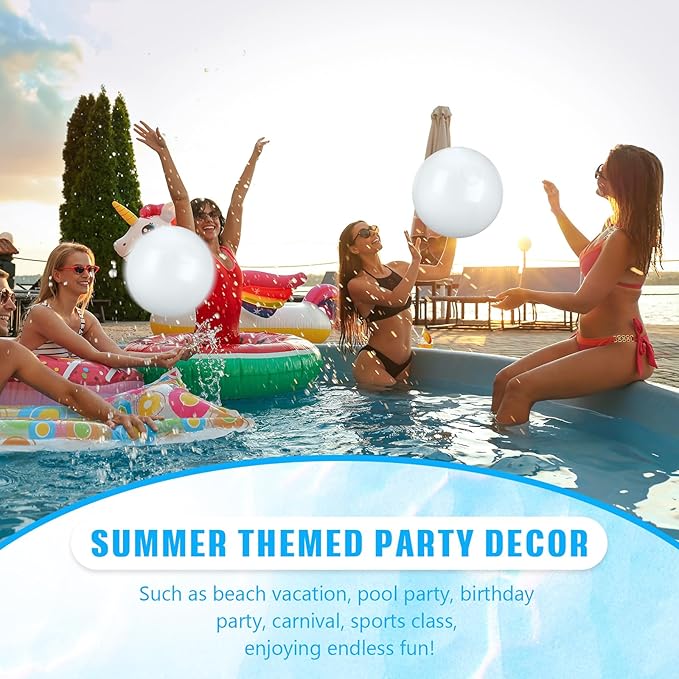 4 Pcs Inflatable Beach Ball 20 inch Swimming Pool Balls Summer Outdoor Decor Beach Balls Ornaments Floatable Ball for Swimming Pool Birthday Party Supplies