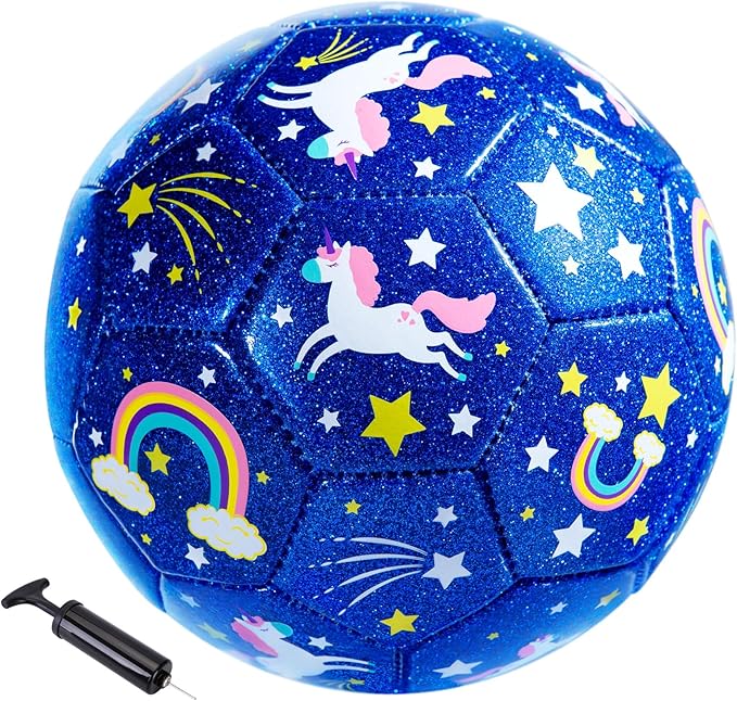 Richball Size 3 Soccer Ball Girls, Unicorn Soccer Ball for Kids, Toddler Outdoor Activity for Girls Age 1-3 3-6, Christmas Birthday Present