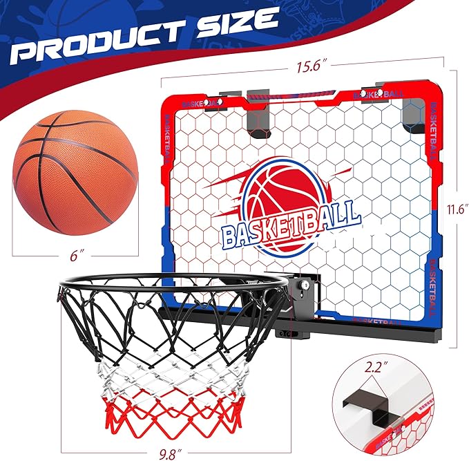 Kids Arcade Basketball Hoop Indoor Outdoor Single Shot Basketball Game for Toddler,Carnival Games Sport Gifts for Boys Girls Ages 3-8 Years Old,Ideal for Competition