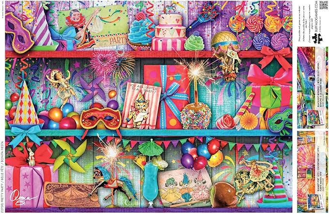 Buffalo Games - Aimee Stewart - Pretty Party - 1000 Piece Jigsaw Puzzle for Adults -Challenging Puzzle Perfect for Game Nights - Finished Size is 26.75 x 19.75