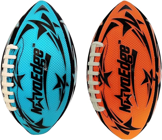 Hydro Water Football - 9.25-Inch Mesh Outer with Rubber Bladder | for All Ages - Pool, Lake, Beach Play | Textured Grip with Real Laces | Includes Pump | Choose 1 or 2 Ball Pack