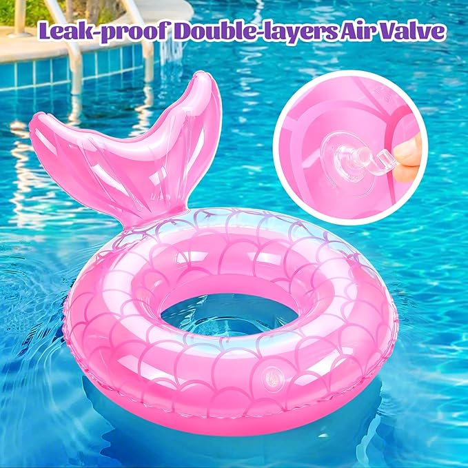 MoKo Inflatable Swimming Ring, Cute Pool Float Tube Decorations Swim Tubes Outdoor Pool Beach Water Floats Party Supplies Floaties