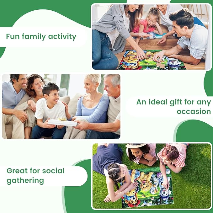 300 Piece Puzzle for Adults,Cute Dog Jigsaw Puzzles 300 Pieces for Adult Kids Elderly Puzzle Game Animal Puzzles for Kids Ages 10-12 Premium Cardboard Puzzles for Relaxation Family Activity