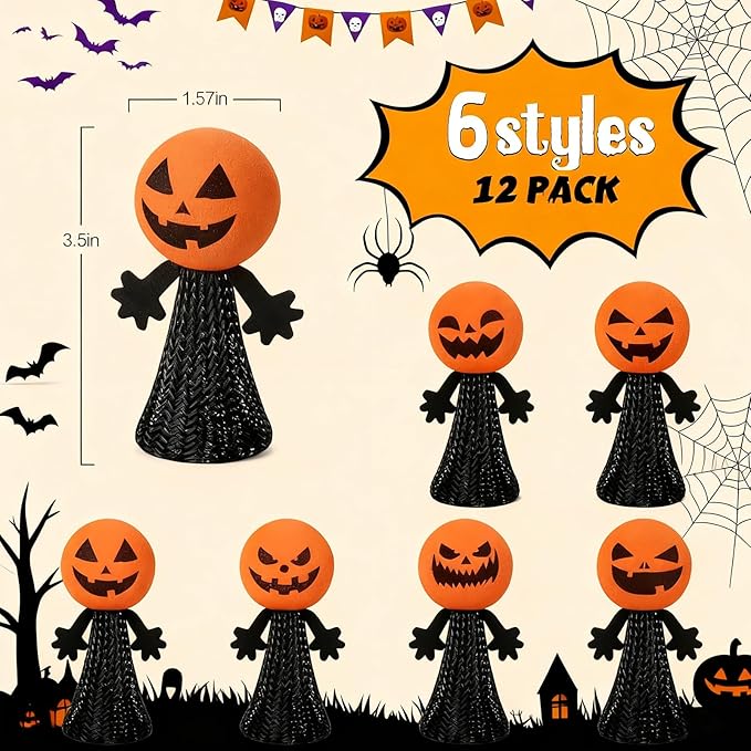 (12Pcs Halloween Bounce Toys)