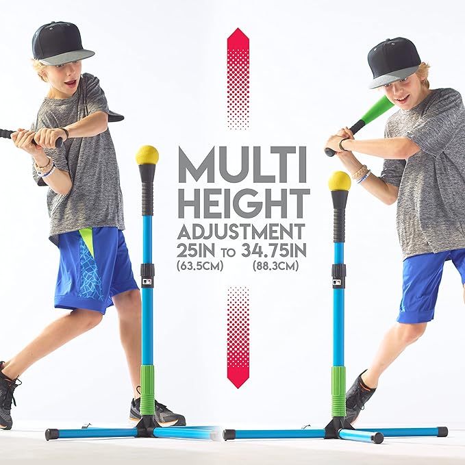 Franklin Sports Youth Batting Tee - Adjustable Height Plastic Training Tee for Kids + Toddlers - 23" to 33" Inches