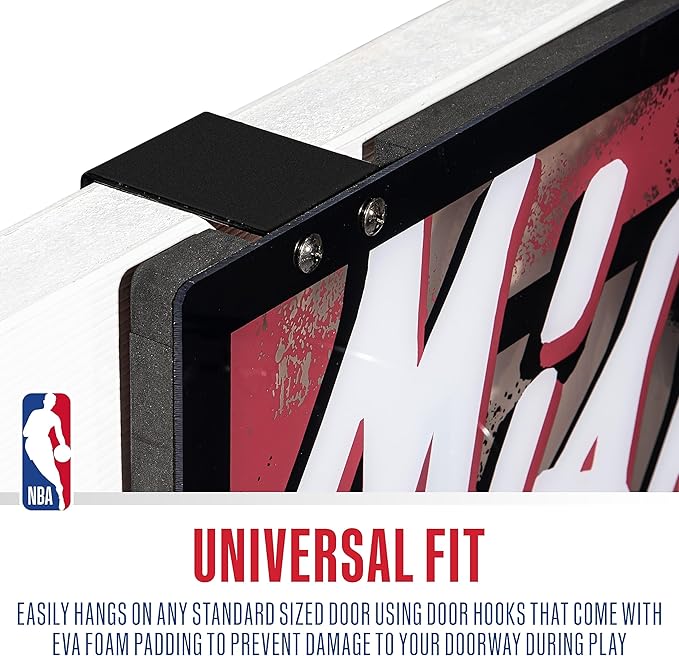 Franklin Sports NBA Team Over the Door Basketball Hoops - Kids Indoor Mini Basketball Hoop + Ball Set - NBA Fan Mini Hoops