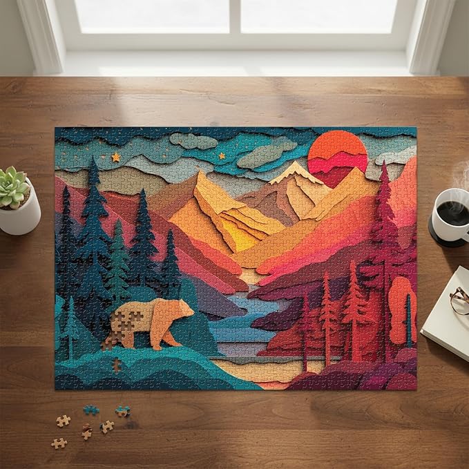 Bear Country (#8) – 1000 Piece Jigsaw Puzzle for Adults | Premium European Blue Board | Satin Low-Glare Finish | Ribbon Cut | Bonus Poster | Display-Worthy Box | Printed in USA | Final Piece Puzzles