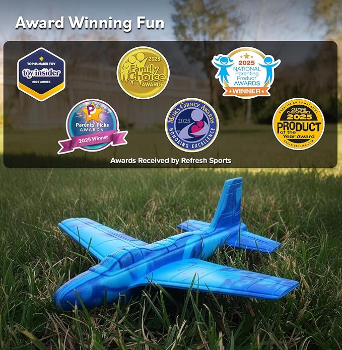 Foam Airplanes for Kids: Airplane Toy Glider Plane Styrofoam Airplanes - Best Easter Stuffers for Boys for All Ages 4 5 6 7 8 + Year Old - Outside Toys Air Planes Outdoor Army Toys for Kids Presents