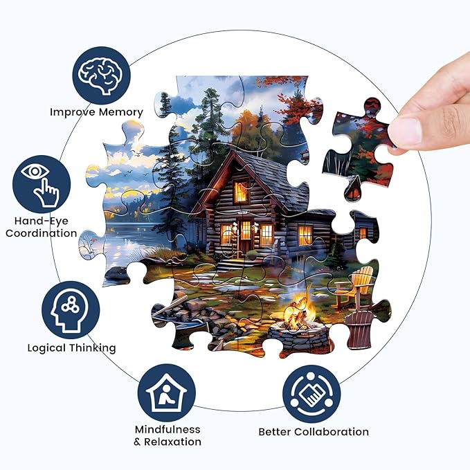 Puzzles for Adults 500 Pieces Coutryside Jigsaw Puzzle for Adults Autumn Puzzles Family Challenging Puzzle Games Great Gift Unique Brain Teaser for Puzzle Enthusiasts, 20.5 x 15