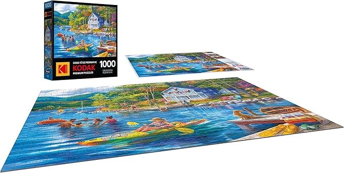 Roseart - Kodak Premium - Lake Swimming - 1000 Piece Jigsaw Puzzle for Adults