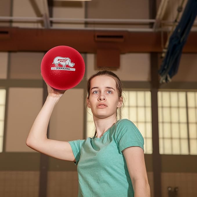 Champion Sports® Rhino Skin® Low Bounce Dodgeball Sets & Singles for Playground, PE, Backyard & League Games – Team Sports Equipment for Youth & Adults