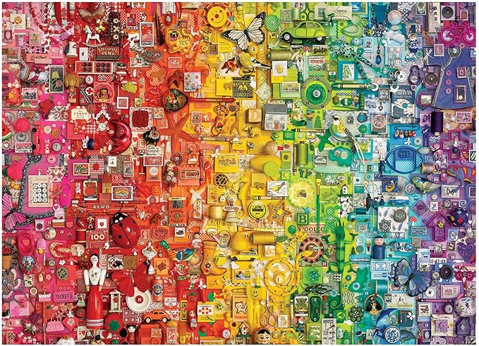Cobble Hill 1000 Piece Puzzle - Colourful Rainbow - Sample Poster Included