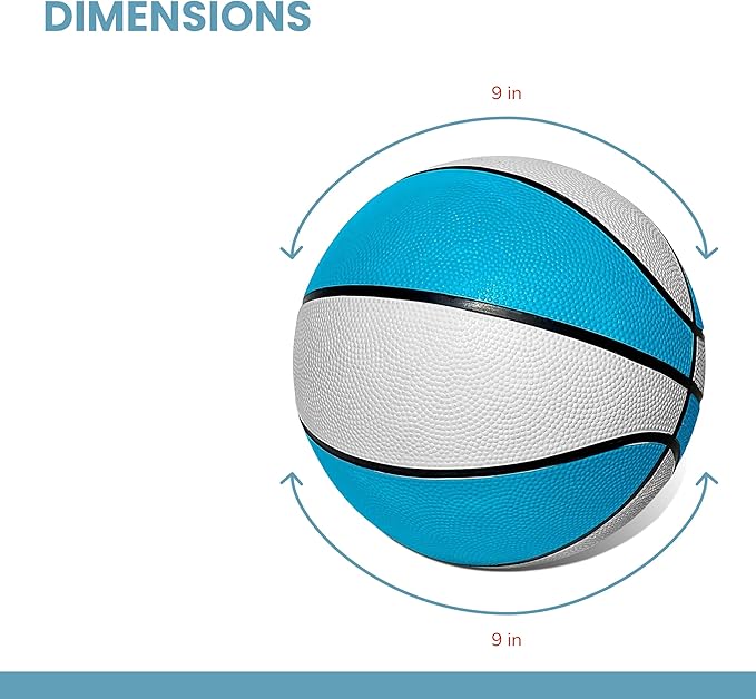 Botabee Regulation Size 9'' Swimming Pool Basketball, Waterproof, Blue (Size 6), for Ages 12+, 1 Piece (Pack of 2)