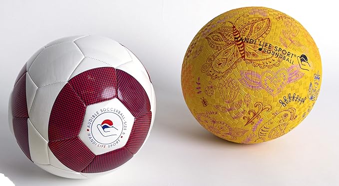 Handi Life Sport | Little Butterfly Bell Ball | Lightweight Audible Ball with Inflatable Rubber & Tactile Grip| Therapy & Recreation | Adaptive Sports