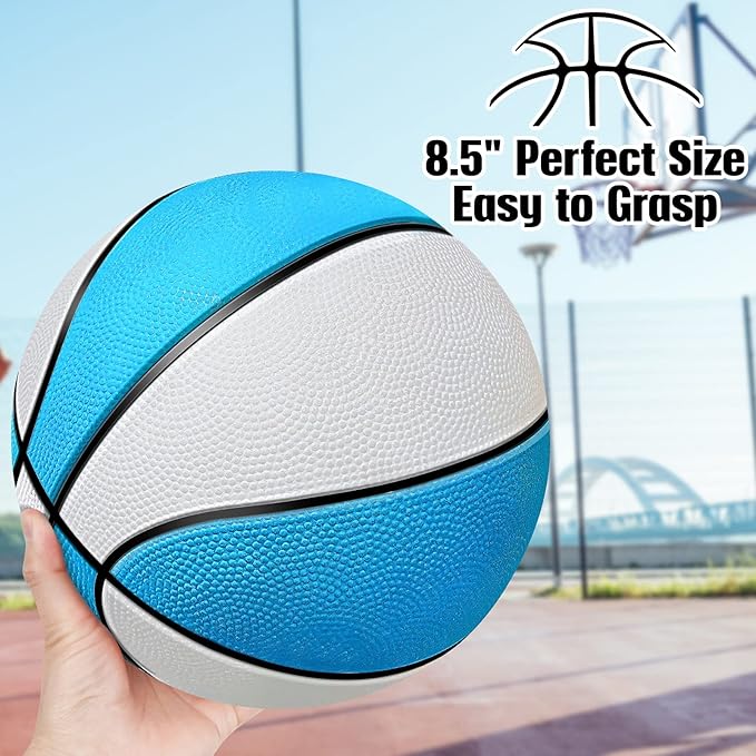 TNELTUEB Mini Basketball Replacement 8.5 Inch Pool Basketballs Ball Hoop Indoor Outdoor Toy, Fits All Standard Swimming Pool Basketball Hoop Pool Game Toy Water Games