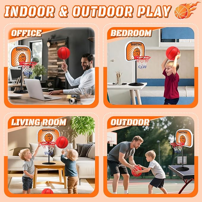 Toddler Basketball Hoop Indoor, Basketball Hoop for Kids Mini Kids Hoops for Outdoor Indoor Goal for Sport Toys Christmas Birthday Gift