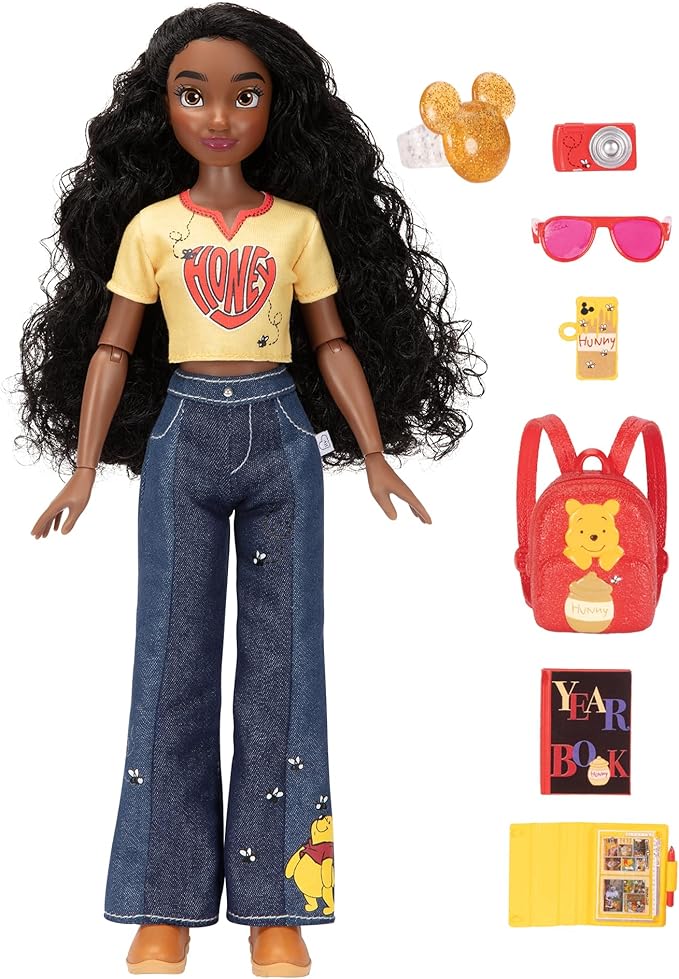 Disney ILY 4ever Fashion Dolls, Inspired by Winnie the Pooh 11.5" Tall with 13 Points of Articulation, Glittery Mickey Ring Included for You!
