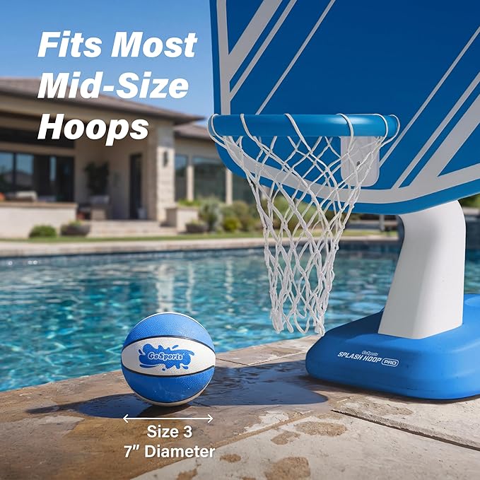 GoSports Water Basketballs 2 Pack - Choose Between Size 3 and Size 6, Great for Swimming Pool Basketball Hoops