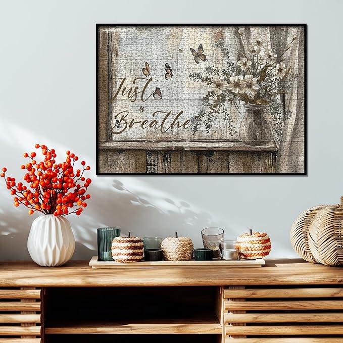 Flower Plant Puzzles for Adults 1000 Pieces, Christian Religious Faith Scripture Jigsaw Puzzles, Inspirational Bible Catholic Nature Puzzle
