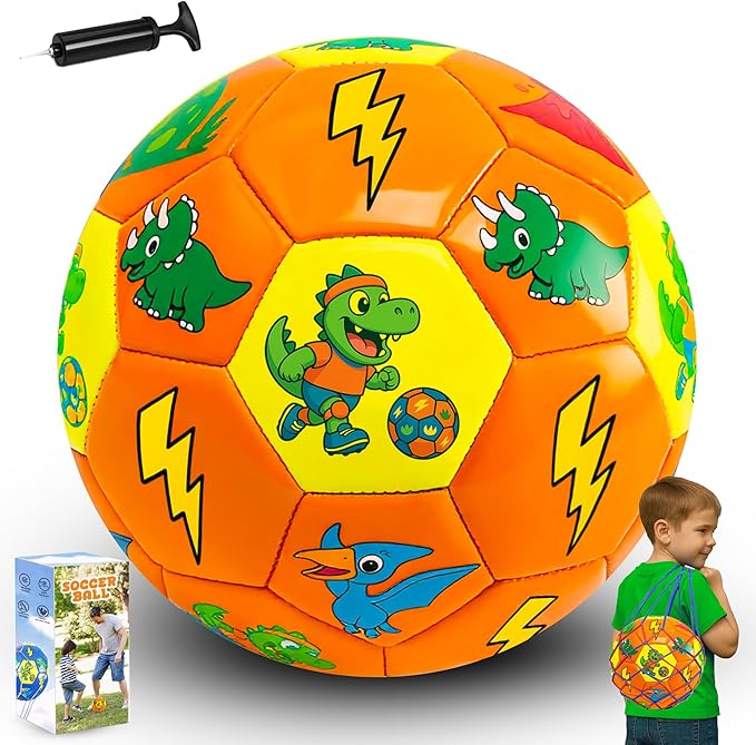 Soccer Ball Size 3,4,5 Two Pack,Classic Indoor Outdoor Soccer with 1 Pump 2 Net Bag and 2 Needle,Long-Lasting for Training, Games, Outdoor & Indoor Play Ideal Gift for Boys Girls Youth Adult